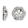 14K White Gold Floral Inspired Diamond Earring Jackets, Fits 3/4-1ct Stud Earrings
 Image-1