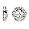 14K White Gold Floral Inspired Diamond Earring Jackets, Fits 3/4-1ct Stud Earrings
 Image-1