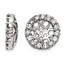 14K White Gold Classic Diamond Earring Jackets, Fits 3 3/4-4ct Stud Earrings
 Image-1