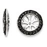14K White Gold Black Diamond Earring Jackets, Fits 3 3/4-4ct Stud Earrings
 Image-1