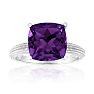 5ct Cushion Cut Amethyst Ring Crafted In Solid Sterling Silver Image-1