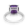 5ct Cushion Cut Amethyst Ring Crafted In Solid Sterling Silver Image-3