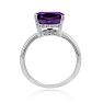 5ct Cushion Cut Amethyst Ring Crafted In Solid Sterling Silver Image-4