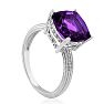 5ct Cushion Cut Amethyst Ring Crafted In Solid Sterling Silver Image-6