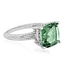 5ct Cushion Cut Green Amethyst Ring
 Image-2