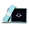 2ct Oval Shape Floral Halo Sapphire and Diamond Ring Crafted In Solid Sterling Silver Image-5