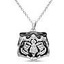 Black and White Diamond Tiger Necklace Crafted In Solid Sterling Silver, 18 Inches Image-1