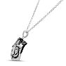 Black and White Diamond Tiger Necklace Crafted In Solid Sterling Silver, 18 Inches Image-3