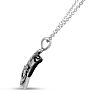Black and White Diamond Tiger Necklace Crafted In Solid Sterling Silver, 18 Inches Image-4
