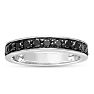 1/2ct Black Diamond Wedding Band Crafted In Solid Sterling Silver Image-1