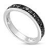 1/2ct Black Diamond Wedding Band Crafted In Solid Sterling Silver Image-2