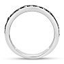 1/2ct Black Diamond Wedding Band Crafted In Solid Sterling Silver Image-3