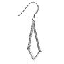 1/2ct Diamond Geometric Dangle Earrings Crafted In Solid Sterling Silver Image-3