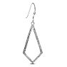 1/2ct Diamond Geometric Dangle Earrings Crafted In Solid Sterling Silver Image-4
