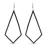 1ct Black Diamond Geometric Dangle Earrings Crafted In Solid Sterling Silver Image-1