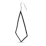 1ct Black Diamond Geometric Dangle Earrings Crafted In Solid Sterling Silver Image-3