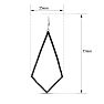 1ct Black Diamond Geometric Dangle Earrings Crafted In Solid Sterling Silver Image-5