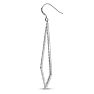 1ct Diamond Geometric Dangle Earrings Crafted In Solid Sterling Silver Image-4