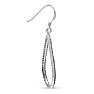 1/2ct Black Diamond Teardrop Dangle Earrings Crafted In Solid Sterling Silver Image-3