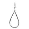 1/2ct Black Diamond Teardrop Dangle Earrings Crafted In Solid Sterling Silver Image-4