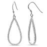 1/2ct Diamond Teardrop Dangle Earrings Crafted In Solid Sterling Silver Image-1