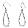 1/2ct Diamond Teardrop Dangle Earrings Crafted In Solid Sterling Silver Image-2