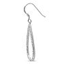 1/2ct Diamond Teardrop Dangle Earrings Crafted In Solid Sterling Silver Image-3