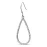1/2ct Diamond Teardrop Dangle Earrings Crafted In Solid Sterling Silver Image-4