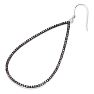 1ct Black Diamond Teardrop Dangle Earrings Crafted In Solid Sterling Silver Image-3