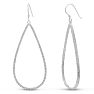 1ct Diamond Teardrop Dangle Earrings Crafted In Solid Sterling Silver Image-1