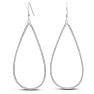 1ct Diamond Teardrop Dangle Earrings Crafted In Solid Sterling Silver Image-2