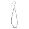 1ct Diamond Teardrop Dangle Earrings Crafted In Solid Sterling Silver Image-3