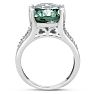 5 ½ Carat Oval Green Amethyst and Diamond Ring
 Image-4