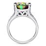 5-1/2 Carat Oval Shape Mystic Topaz Ring With Diamonds - Incredibly Beautiful! Image-4