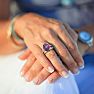 5-1/2 Carat Oval Shape Mystic Topaz Ring With Diamonds - Incredibly Beautiful! Image-6