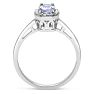3/4ct Oval Tanzanite and Diamond Halo Ring
 Image-3