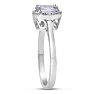 3/4ct Oval Tanzanite and Diamond Halo Ring
 Image-4