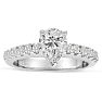 1 1/2ct Pear Shaped Diamond Engagement Ring Crafted in 14 Karat White Gold, Also Available in Yellow and Rose Gold Image-1