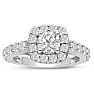 1 3/4ct Halo Diamond Engagement Ring Crafted in 14 Karat White Gold,  Also Available in Yellow and Rose Gold Image-1