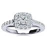 2 Carat Princess Cut Halo Diamond Engagement Ring in 14k White Gold
 Image-1