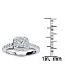2 Carat Princess Cut Halo Diamond Engagement Ring in 14k White Gold
 Image-6
