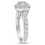 1 1/2ct Diamond Halo Engagement Ring in 14k White Gold
 Image-4