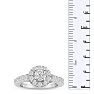 1 1/2ct Diamond Halo Engagement Ring in 14k White Gold
 Image-5