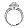2 1/2 Carat Halo Diamond Engagement Ring In 14 Karat White Gold Image-3