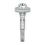 2 1/2 Carat Halo Diamond Engagement Ring In 14 Karat White Gold Image-4