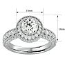 2 1/2 Carat Halo Diamond Engagement Ring In 14 Karat White Gold Image-5