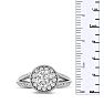 1 3/4 Carat Split Shank Halo Diamond Engagement Ring in 14 Karat White Gold Image-5