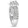 1 2/3 Carat Heart Halo Diamond Engagement Ring in 14 Karat White Gold Image-4