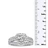 1 2/3 Carat Heart Halo Diamond Engagement Ring in 14 Karat White Gold Image-5