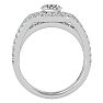 2 Carat Halo Diamond Engagement Ring in 14 Karat White Gold.  Fabulous Massive Ring! Image-3